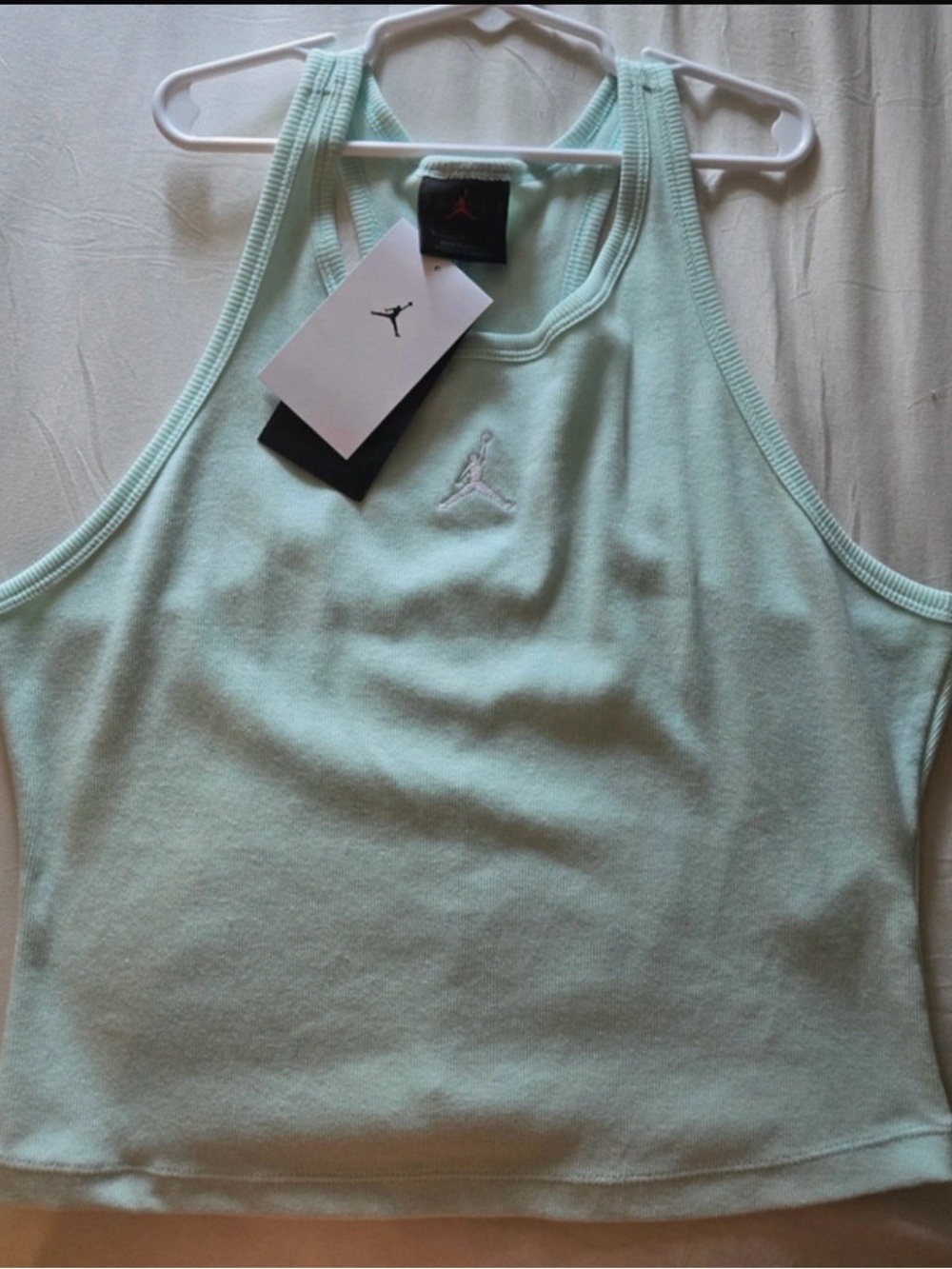 Jordan Mint Ribbed Racerback Crop Tank - Picture 4 of 8